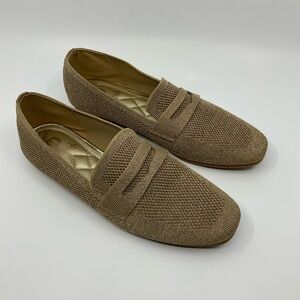 La Strada Metallic Gold Mesh Loafers
